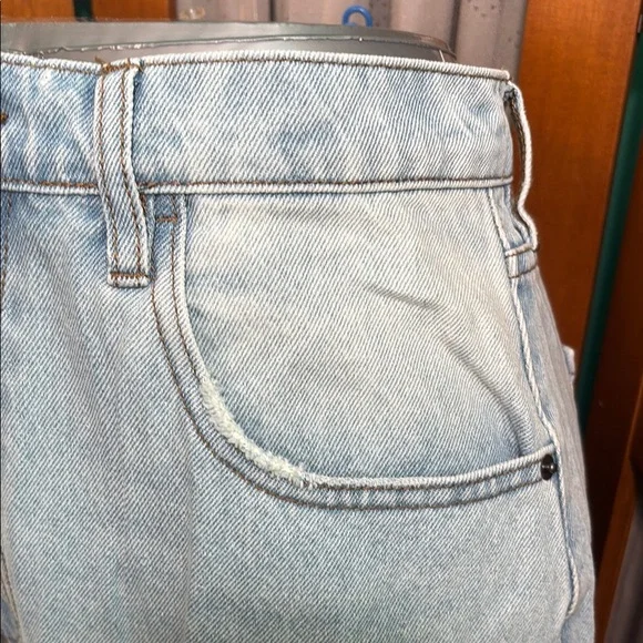 Fashion Nova Blue Straight Leg Jeans with Vintage Distressing - Picture 8 of 16
